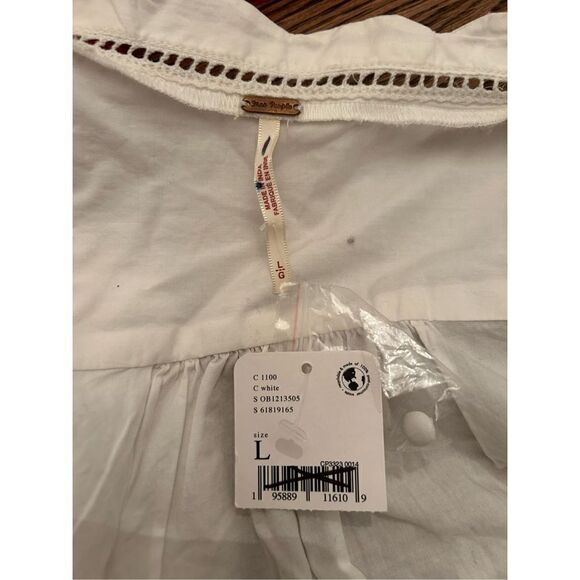 Free people Louella Embroidered Top size L - Picture 5 of 5